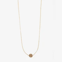 Monet® Silver-Tone Crystal Fireball Pendant Necklace