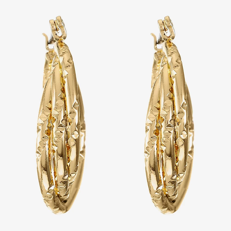 Liz Claiborne® Gold-Tone Small Twisted Hoop Earrings