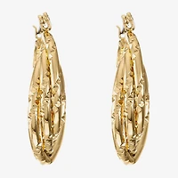 Liz Claiborne® Gold-Tone Small Twisted Hoop Earrings