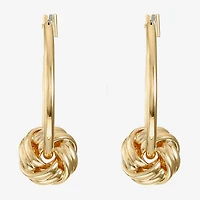 Monet® Gold-Tone Knot Hoop Earrings
