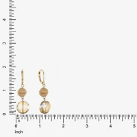 Monet® Yellow Stone Gold-Tone Double-Drop Earrings