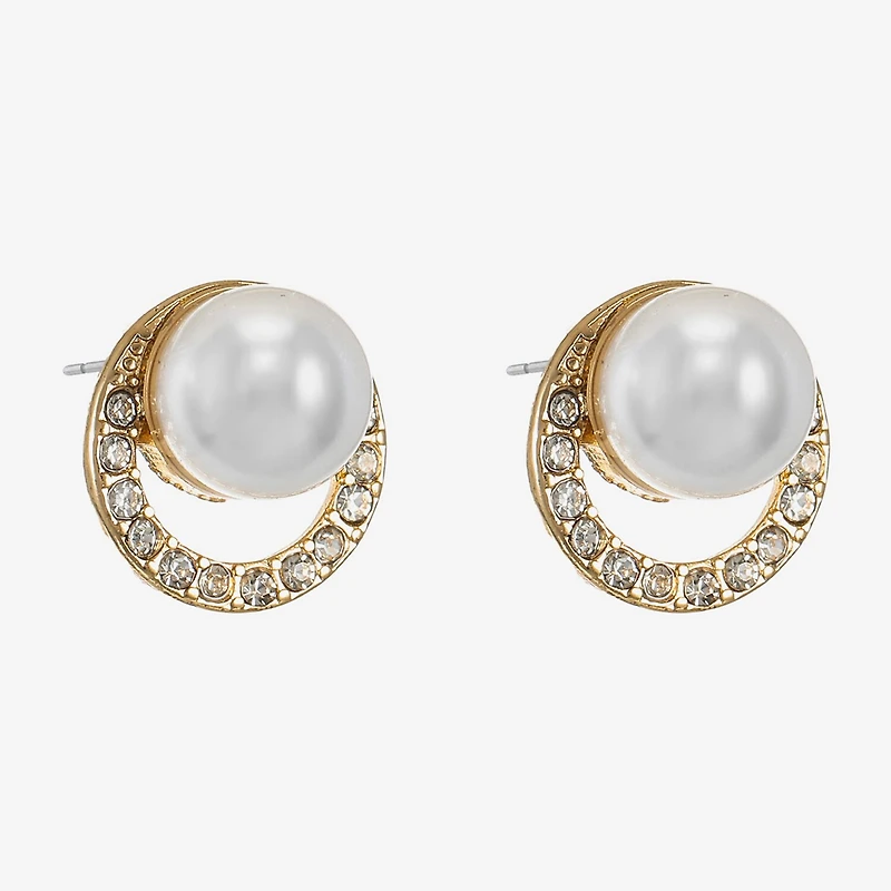 Monet Jewelry Simulated Pearl 15.7mm Stud Earrings
