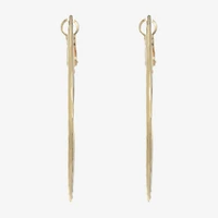 Monet Jewelry Gold Tone Thin Womens 52mm Hypoallergenic Hoop Earrings