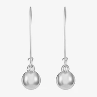 Liz Claiborne® Silver-Tone Bead Drop Earrings
