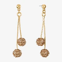 Monet Jewelry Gold Tone Womens Hypoallergenic Drop Earrings