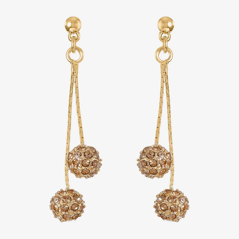 Monet Jewelry Gold Tone Womens Hypoallergenic Drop Earrings
