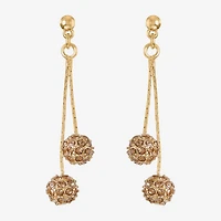 Monet Jewelry Gold Tone Womens Hypoallergenic Drop Earrings