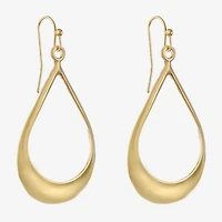 Liz Claiborne Gold Tone Teardrop Womens Drop Earrings