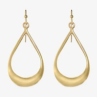 Liz Claiborne Gold Tone Teardrop Womens Drop Earrings