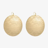 Liz Claiborne Gold Tone Round Womens Drop Earrings
