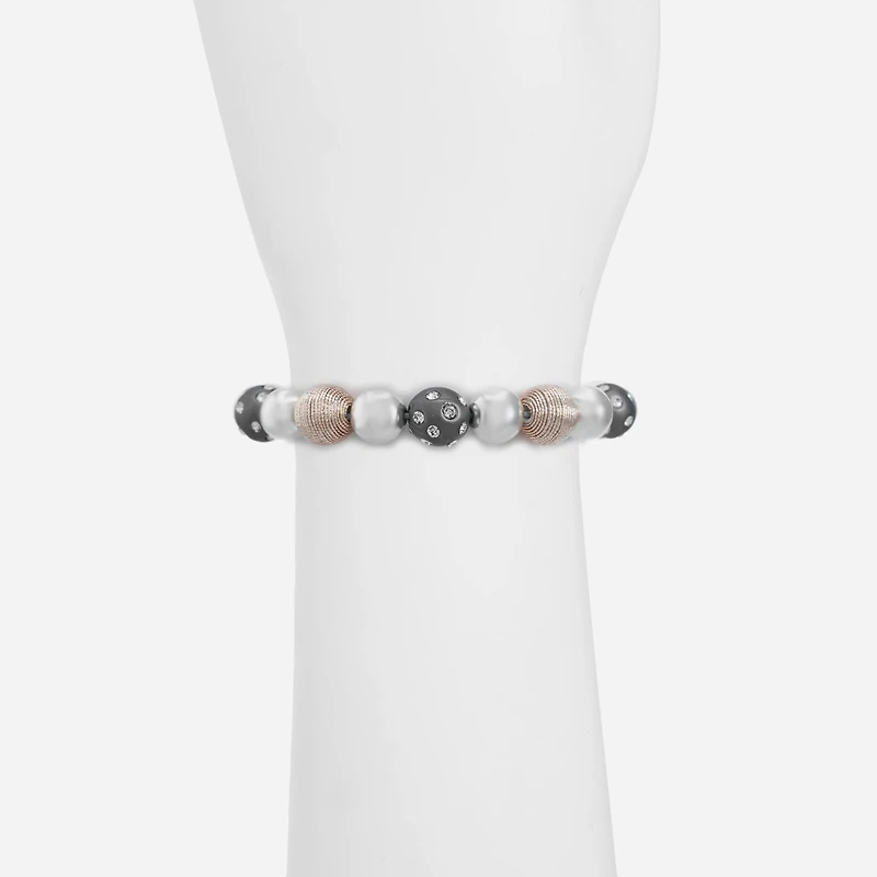 Liz Claiborne Tri Tone Womens White Stretch Bracelet