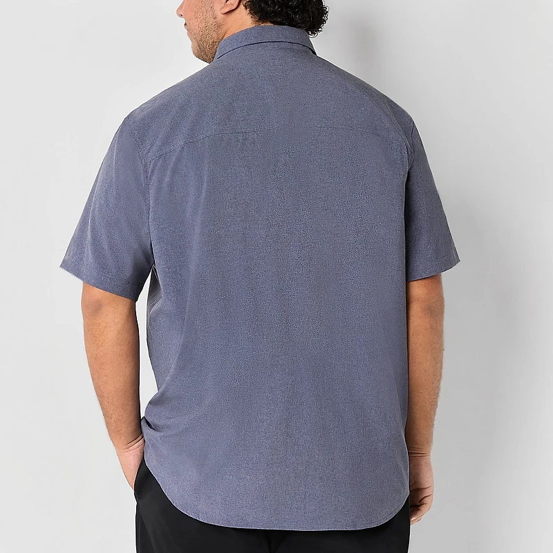 Stylus Mens Short Sleeve Regular Fit Big and Tall Button-Down Shirt