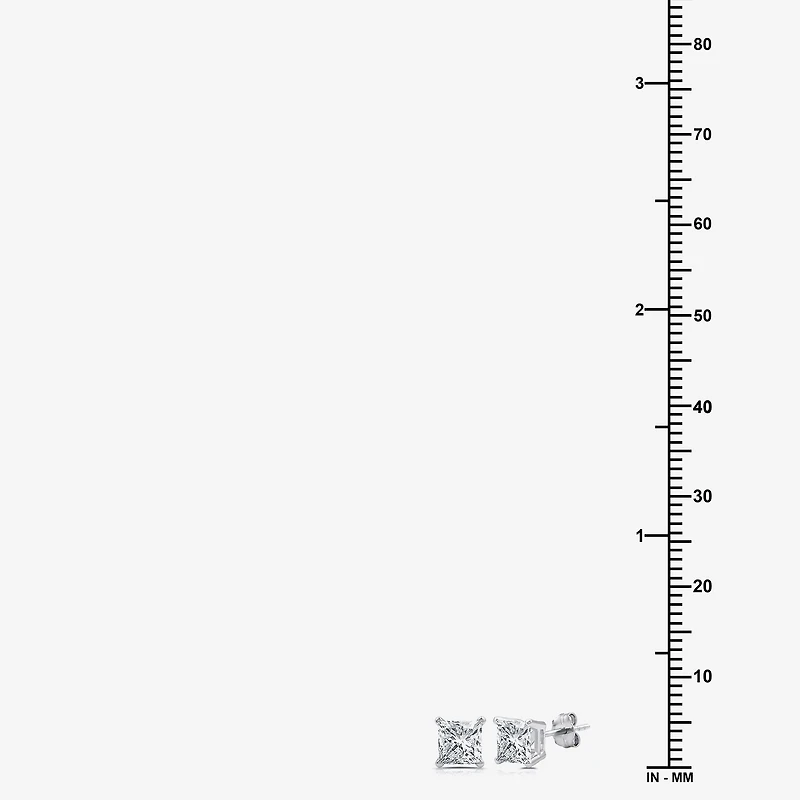 1 1/4 CT. T.W. Lab-Grown (G / Si1-Si2) Diamond Princess-cut Stud Earrings 10K or 14K Gold
