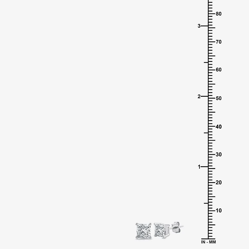 1 3/8 CT. T.W. Lab-Grown (G / Si1-Si2) Diamond Princess-cut Stud Earrings 10K or 14K Gold