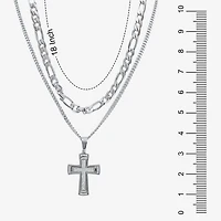Mens Zirconia Stainless Steel 2-pc. Jewelry Set
