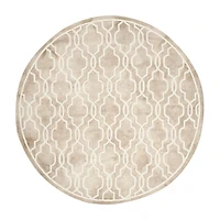 Safavieh Dip Dye Collection Jalen Geometric Round Area Rug