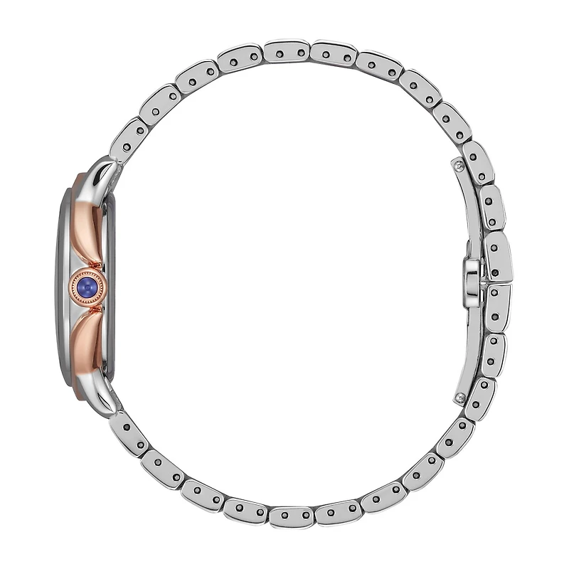Citizen Ceci Womens Diamond Accent Two Tone Stainless Steel Bracelet Watch Em0956-54a