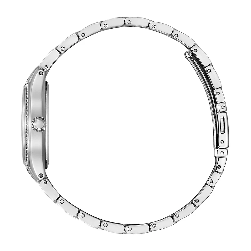 Citizen Silhouette Womens Crystal Accent Silver Tone Stainless Steel Bracelet Watch Fe1230-51x