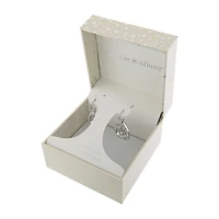 Sparkle Allure Womens Crystal Pure Silver Over Brass Pear Drop Earrings