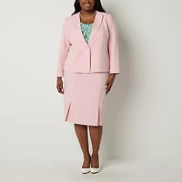 Black Label by Evan-Picone Womens Plus Suit Skirt