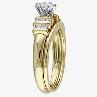 Womens 1/2 CT. T.W. Natural White Diamond 14K Gold Marquise Side Stone Bridal Set