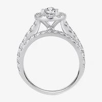 Womens 2 CT. T.W. Natural White Diamond 10K Gold Pear Halo Bridal Set