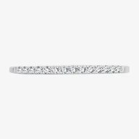 Womens 1/10 CT. T.W. Natural White Diamond 10K Gold Wedding Band