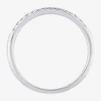 Womens 1/10 CT. T.W. Natural White Diamond 10K Gold Wedding Band