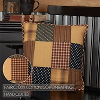 VHC Brands Patriotic Patch Square Throw Pillow