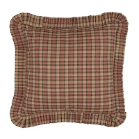 VHC Brands Cinnamon Plaid Reversible Euro Sham