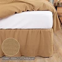 VHC Brands Veranda Burlap Natural Bed Skirt