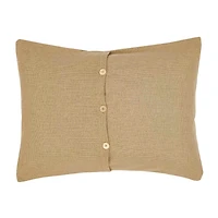 VHC Brands Veranda Burlap Natural Reversible Pillow Sham