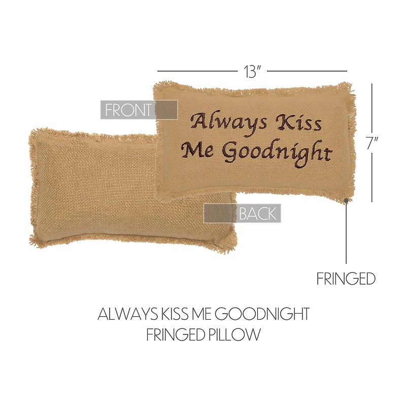 VHC Brands Kiss Me Goodnight 7x13 Lumbar Pillow