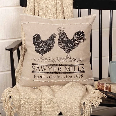 VHC Brands Miller Farm Poultry 18x18 Throw Pillow