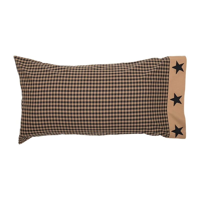 VHC Brands Country Check Star Pillowcases