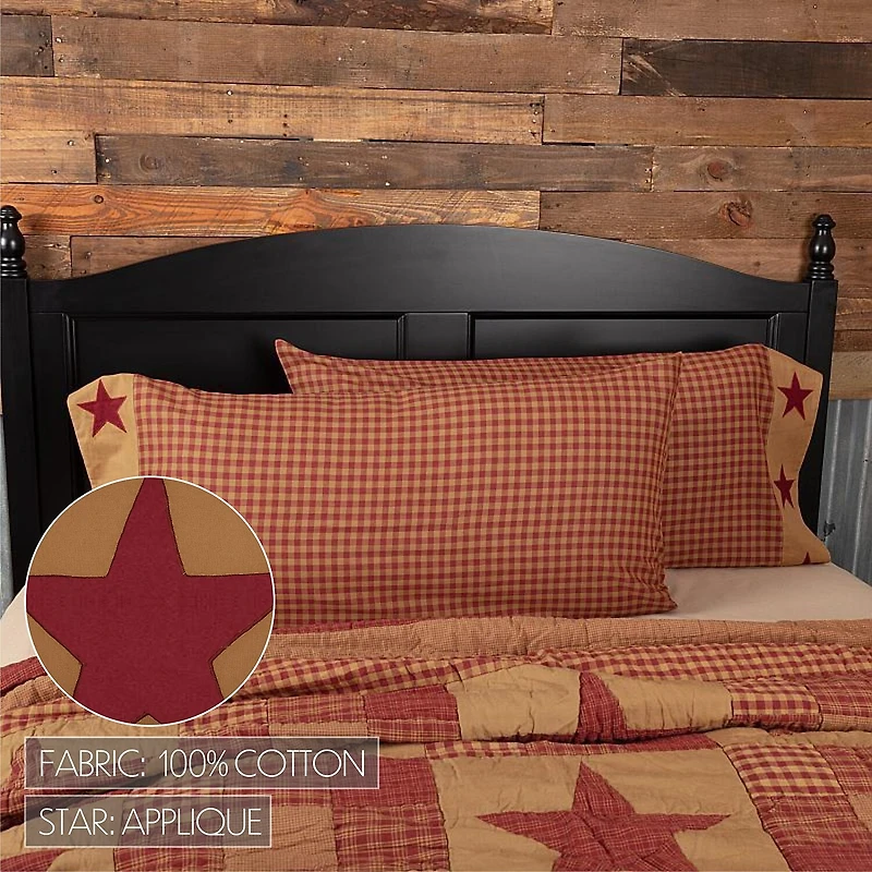 VHC Brands Ninepatch Star Pillowcases