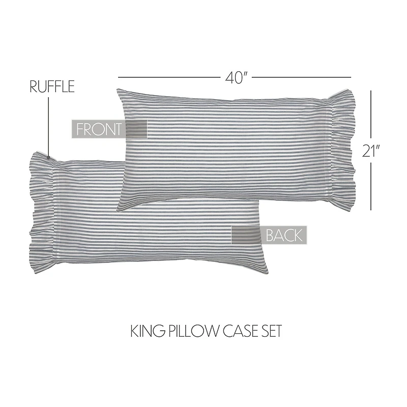 VHC Brands Sawyer Mill Stripe Pillowcases