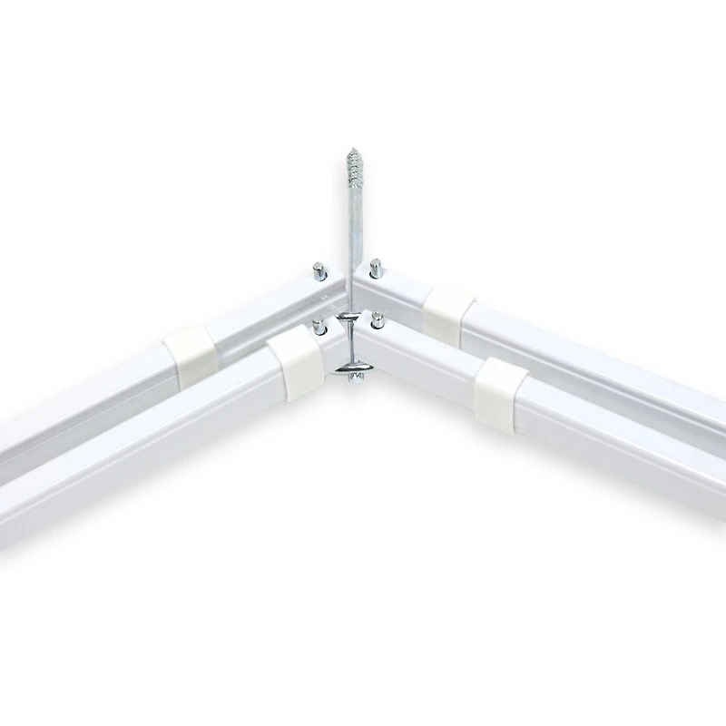Rod Desyne Lockseam Corner Window Double Curtain Rod