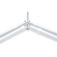 Rod Desyne Lockseam Corner Window Double Curtain Rod