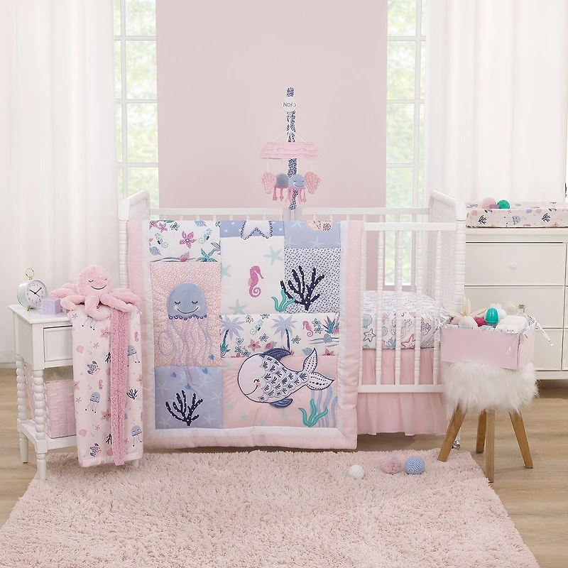 Nojo Pink Under The Sea Changing Pad Cover