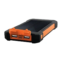 Chargeworx 10000Mah Premium Solar Power Bank with Dual USB Ports