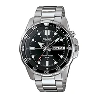 Casio Mens Silver Tone Stainless Steel Strap Watch Mtd1079d-1av