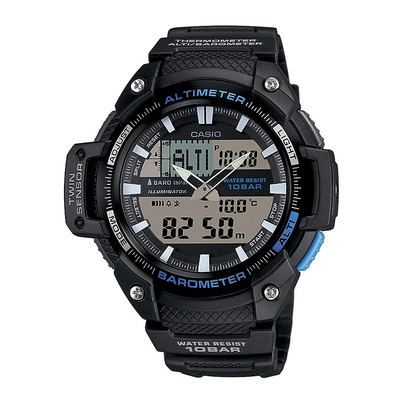 Casio Mens Black Strap Watch Sgw450h-1a
