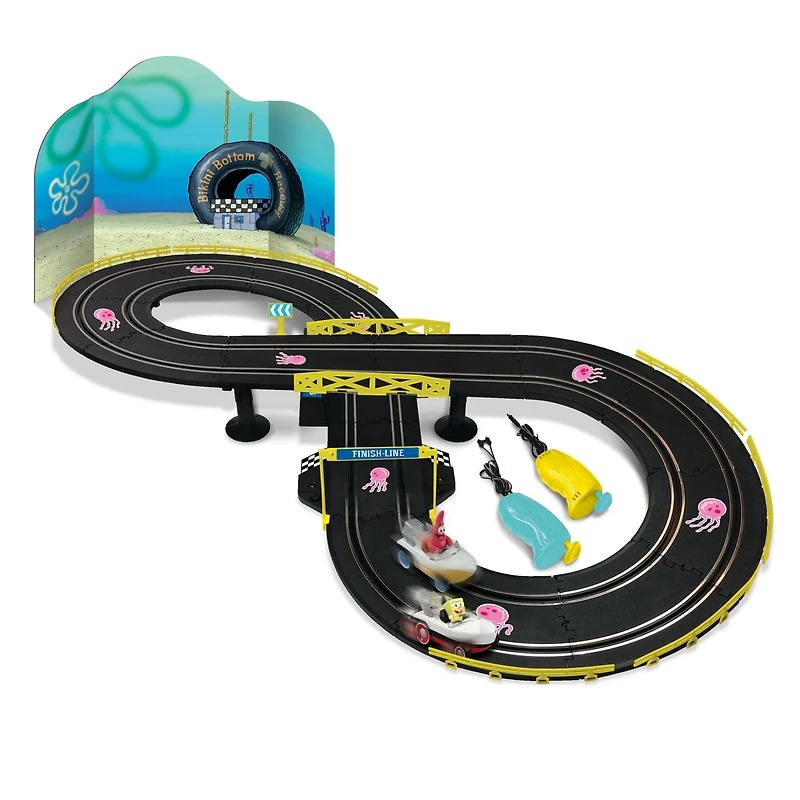 Nkok Inc. Junior Explorers Hot Rod Slot Race Set Spongebob Car