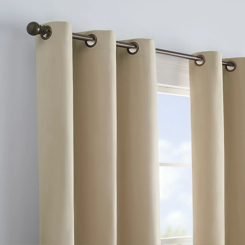 Eclipse Microfiber Grommet Top Energy Saving Blackout Single Curtain Panel