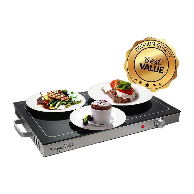 MegaChef Adjustable Temperature Control Warming Tray