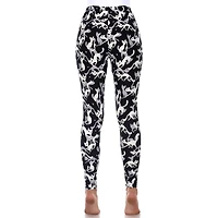 White Mark Womens Mid Rise 26" Full Length Leggings