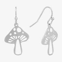 Silver Reflections Mushroom Womens Pure Silver Over Brass Drop Earrings