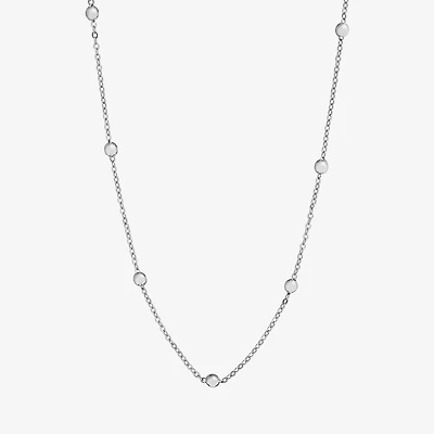 Silver Reflections Womens Pure Over Brass 18 Inch Bead Chain Necklace