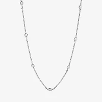 Silver Reflections Womens Pure Over Brass 18 Inch Bead Chain Necklace